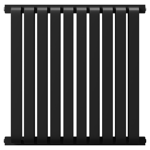 Eindhoven Horizontal Matt Black Double Panel Radiator Front View