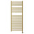 Girona Brushed Brass Square Bar Digital Thermostatic Electric Heated Towel Rail Front View