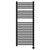 Girona Matt Black Square Bar Digital Thermostatic Electric Heated Towel Rail Front View