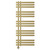 Helsinki Brushed Brass Straight Digital Thermostatic Electric Heated Towel Rail Front View