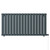 Hannover Horizontal Anthracite Electric Single Panel Radiator Front View