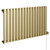 Hannover Horizontal Brushed Brass Digital Thermostatic Electric Single Panel Radiator Left Hand Side View