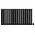 Hannover Horizontal Matt Black Digital Thermostatic Electric Single Panel Radiator Front View