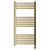 Malmo Brushed Brass Round Bar Digital Thermostatic Electric Heated Towel Rail Front View