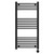 Malmo Matt Black Round Bar Digital Thermostatic Electric Heated Towel Rail Front View
