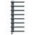Madrid Anthracite Round Bar Digital Thermostatic Electric Heated Towel Rail Front View