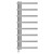 Madrid Chrome Round Bar Digital Thermostatic Electric Heated Towel Rail Front View