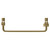 Monaco Brushed Brass Curved Digital Thermostatic Electric Heated Ladder Rail Top Down View