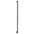 Sofia Vertical Matt Black Single Panel Radiator Side on View