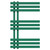Helsinki Designer Heated Towel Rail - Custom Colours - Front View