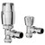 Alves Chrome Angled Thermostatic Radiator Valves Left Hand Side View