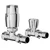 Alves Chrome Straight Thermostatic Radiator Valves Left Hand Side View