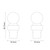 Alves Round Brushed Brass Angled Radiator Valves Top Down Product Measurements