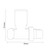 Alves Round Matt Black Straight Radiator Valves Side on Product Measurements
