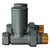 Alves Round Anthracite Straight Radiator Valves Side on View