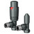 Alves Anthracite Angled Thermostatic Radiator Valves Right Hand Side View