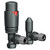 Alves Anthracite Angled Thermostatic Radiator Valves Left Hand Side View