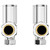 Alves Round Chrome Angled Radiator Valves Front View