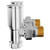Alves Round Chrome Angled Radiator Valves Side on View