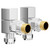 Alves Square Chrome Angled Radiator Valves Left Hand Side View