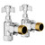 Alves Cross Head Chrome Traditional Angled Radiator Valves Left Hand Side View