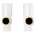 Alves Round White Angled Radiator Valves Front View