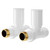 Alves Round White Straight Radiator Valves Right Hand Side View