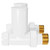Alves Round White Straight Radiator Valves Side on View