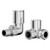 Alves Round Chrome Corner Radiator Valves Right Hand Side View