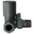 Alves Round Anthracite Corner Radiator Valves Side on View