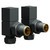Alves Square Anthracite Angled Radiator Valves Left Hand Side View