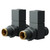Alves Square Anthracite Straight Radiator Valves Right Hand Side View