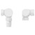 Alves Round White Corner Radiator Valves Top Down View