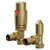 Alves Brushed Brass Angled Thermostatic Radiator Valves Right Hand Side View
