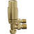 Alves Brushed Brass Angled Thermostatic Radiator Valves Side on View