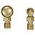 Alves Brushed Brass Angled Thermostatic Radiator Valves Top Down View