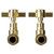 Alves Cross Head Brushed Brass Straight Traditional Radiator Valves Front View