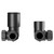 Alves Round Matt Black Corner Radiator Valves Front View