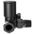 Alves Round Matt Black Corner Radiator Valves Side on View