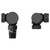 Alves Round Matt Black Corner Radiator Valves Top Down View