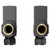 Alves Square Matt Black Angled Radiator Valves Front View