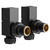 Alves Square Matt Black Angled Radiator Valves Left Hand Side View