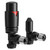 Alves Matt Black Angled Thermostatic Radiator Valves Left Hand Side View