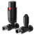 Alves Matt Black Straight Thermostatic Radiator Valves Right Hand Side View
