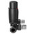 Alves Matt Black Corner Thermostatic Radiator Valves Side on View