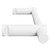 Bruges White 350mm Radiator Towel Rail Side on View