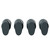 Bruges Set of 4 Anthracite Horizontal Radiator Brackets Front View