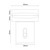 Bruges Set of 4 Chrome Horizontal Radiator Brackets Side on Product Measurements