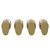 Bruges Set of 4 Brushed Brass Horizontal Radiator Brackets Front View