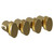 Hannover Set of 4 Brushed Brass Horizontal Radiator Brackets Left Hand Side View